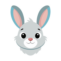 Adorable Bunny Face Vector Illustration