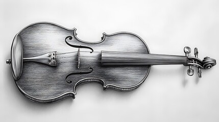 A Violin On A White Background Isolated High Resolution Photo