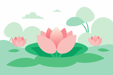 Fototapeta premium pink lotus flower