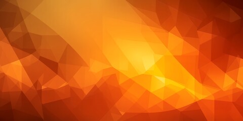 Abstract orange and yellow background with geometric shapes and soft lighting effects