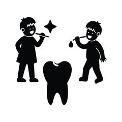 Children's Dental Hygiene Brushing and Flossing for Healthy Teeth