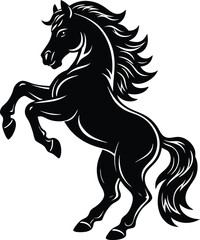 Silhouette Pony Rearing