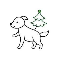 Obraz premium dog with bone