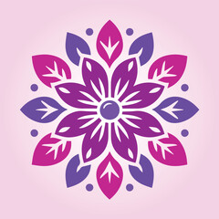 Fototapeta premium black flower droing mandala decorative design