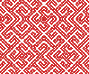 Embroidery scheme. Slavic ethnic motifs. Decorating folk costumes and household items. Russian embroidery, scheme