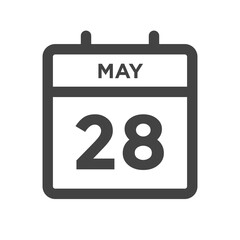 May 28 Calendar Day or Calender Date Deadline or Appointment