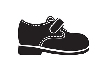 Shoe icon silhouette art vector on white background