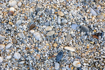 Colorful pebbles forming a natural textured background