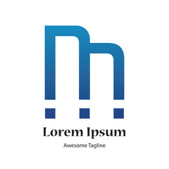m letter creative logo design icon