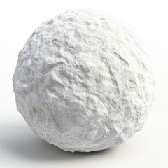 Fototapeta premium A White Spherical Rock Texture: 3D Render of a Rough, Stone Globe on a White Background