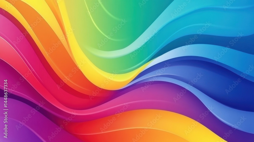 Poster vibrant spectrum of flowing colors creates a dynamic and visually stunning abstract background showc