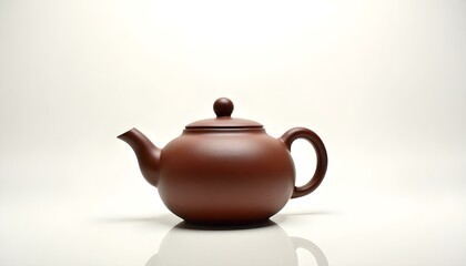 Asian teapot isolated on white background