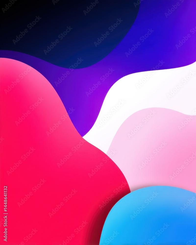 Poster abstract layered gradient background with vibrant colors and smooth transitions creating a modern an
