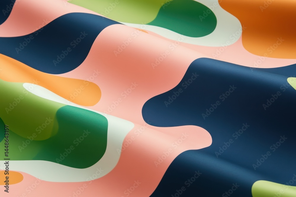 Poster abstract pastel color paper background with organic shapes and smooth texture creating a calming and
