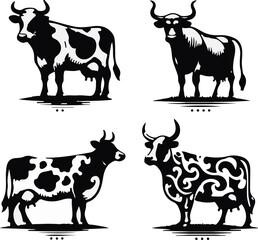 Cow vector silhouette
