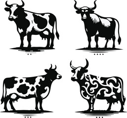 Cow vector silhouette