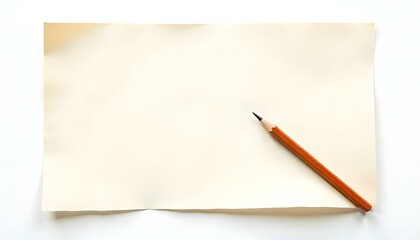 Blank paper with mechanical pencil isolated on white