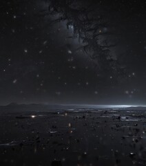 Myriad stars glittering in a vast, inky black expanse ,  glitter,  astronomy