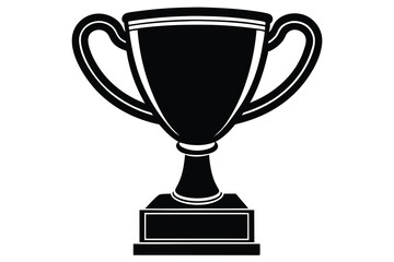 trophy icon silhouette with Transparent Background.