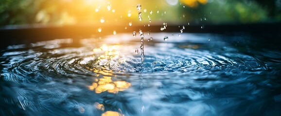 Water Splashing in Natural Light