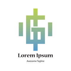 Obraz premium g letter gym fitness logo design icon