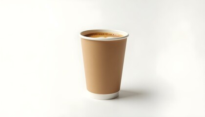 paper coffee cup isolated on white background