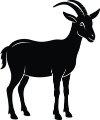 Obraz premium Black Goat Silhouette
