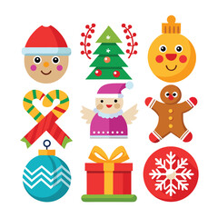 Fototapeta premium Christmas Icons vector bundle Set