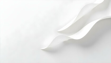 close up view of curved paper stripes on white background