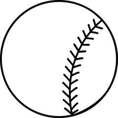 baseball line icon vector art