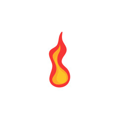 Fire emoji flames icon in cartoon style