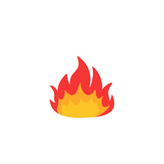 Fire emoji flames icon in cartoon style