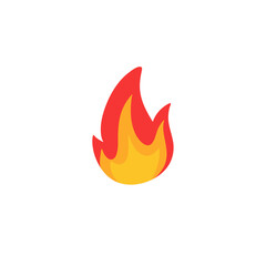 Fire emoji flames icon in cartoon style