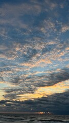 Sunrise with Rays Over the Ocean