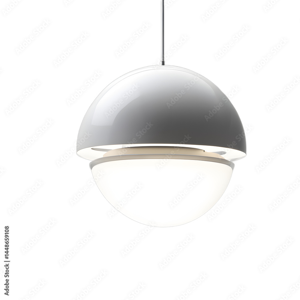 Aufkleber high-tech levitating wireless orb lamp, isolated on a empty plain background
