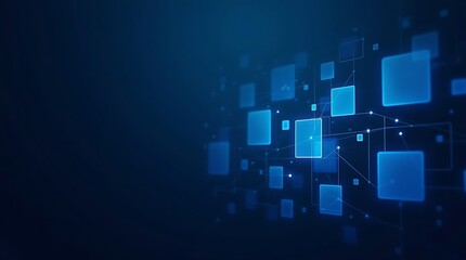 Abstract futuristic networking and data transfer visualization concept