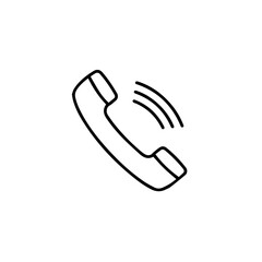 Fototapeta premium Telephone receiver making a call on a plain background 