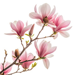  pink magnolia flowers on transparent background png