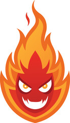 Evil flame icon 