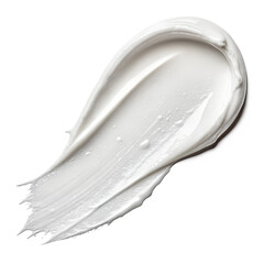 Fototapeta premium smear of white paste on transparent background png