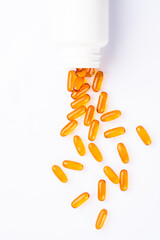 Dietary supplement containing omega 3 fish oil capsules	