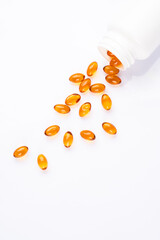 Dietary supplement containing omega 3 fish oil capsules	