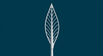 Naklejka premium Elegant Leaf Design Street Lamp Post Modern Urban Lighting Eco Friendly Cityscape Sustainable Energy Public Park Illumination