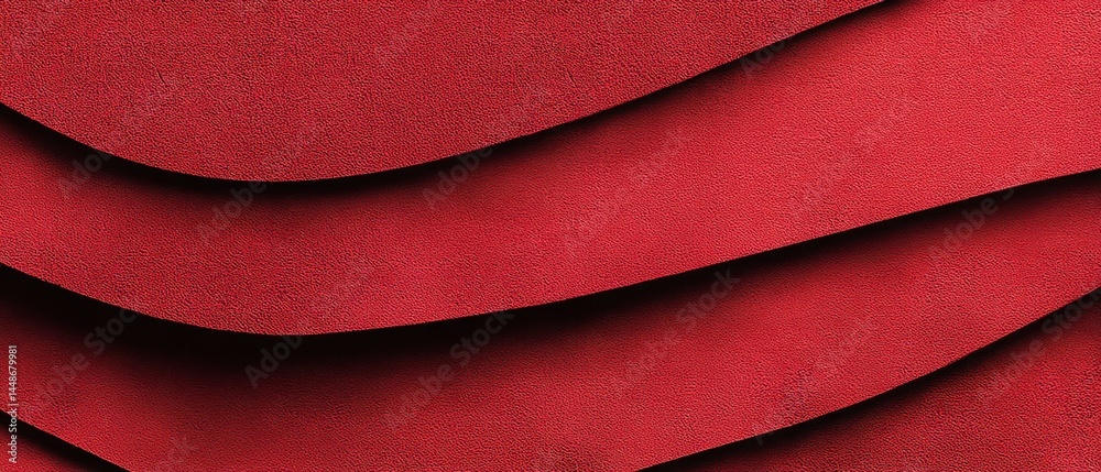 Poster abstract red textured background with curved layers and subtle shadows creating a dynamic and modern