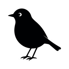 American Robin Vector Silhouette