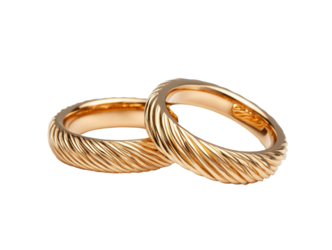 Elegant gold wedding rings symbolizing love and commitment