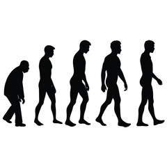 Fototapeta premium Human Evolution A Visual Journey Through Hominid Development
