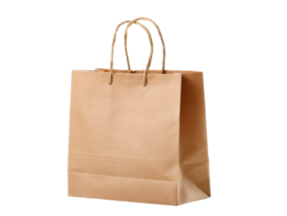 Simple paper bag for shopping and gift wrapping needs, cut out