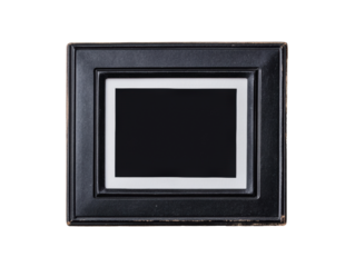 Elegant black frame for artwork display in modern home decor, cut out