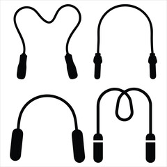 Jump Rope silhouette, simple, minimalist, vector